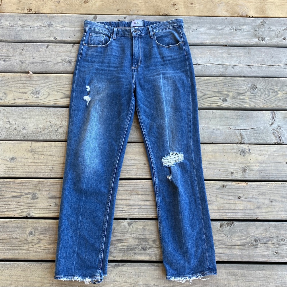 PAIGE High Rise Vintage Blue Jeans